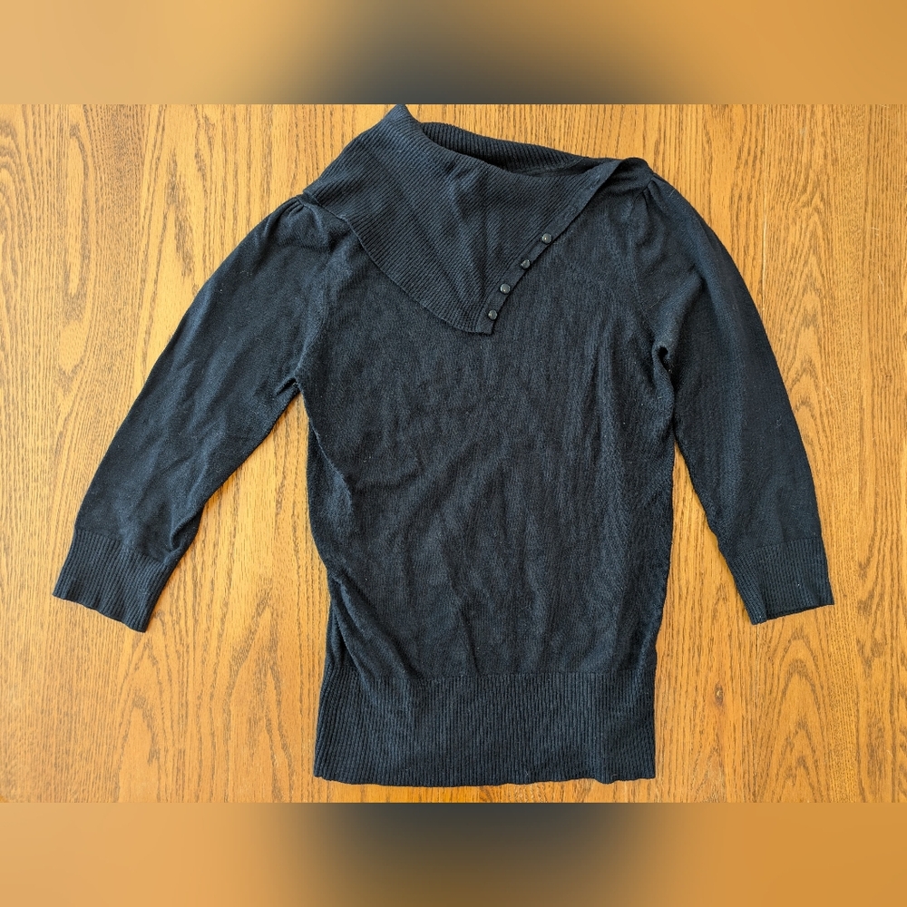 Elegant Navy Blue Women's Sweater